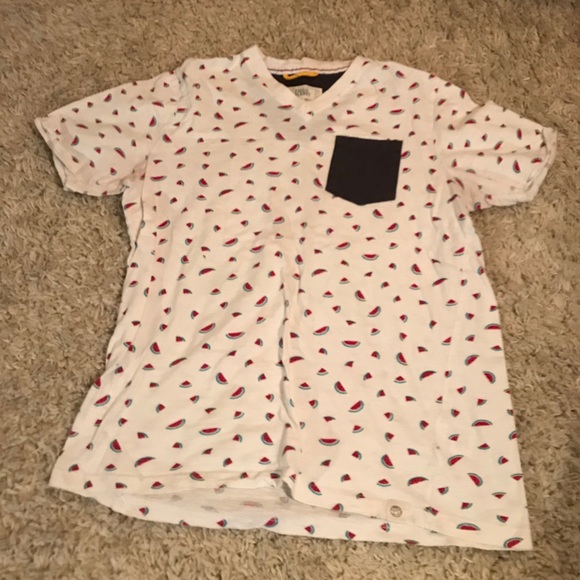 Free Planet - White Watermelon Pattern T-Shirt - M - Picture 4 of 9